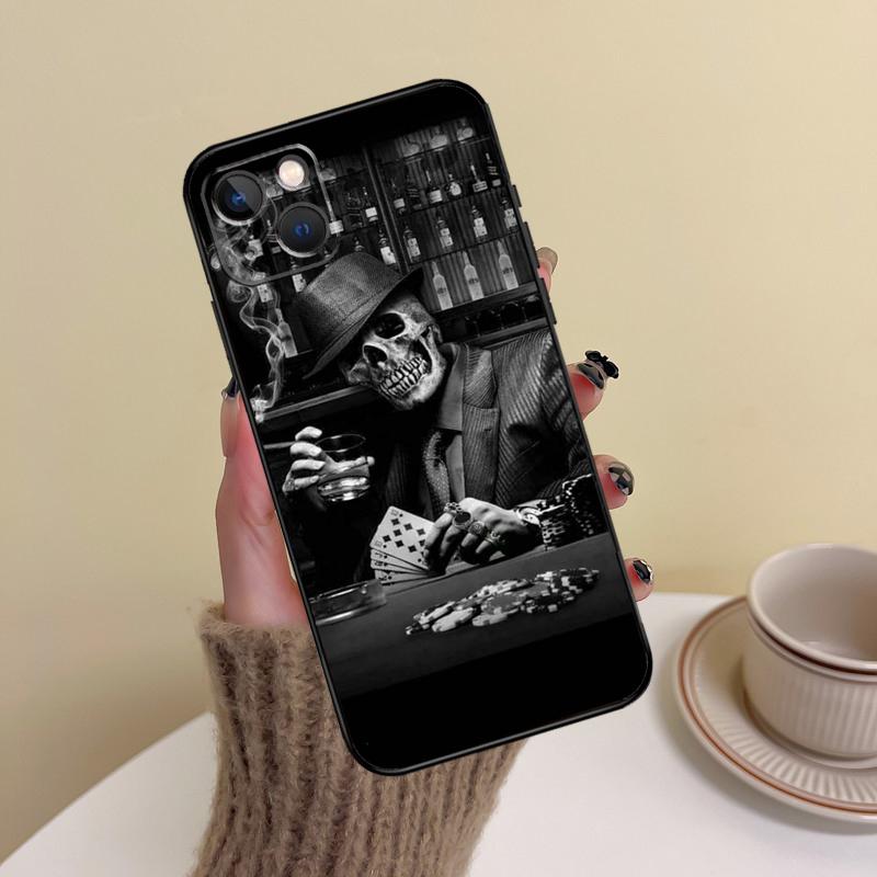 

Poker Playing Cards Phone Case For iPhone 16 Pro Max 14 13 12 11 15 17 Pro Max mini Plus 16e 17 Air Cover Funda iPhone 14 Pro