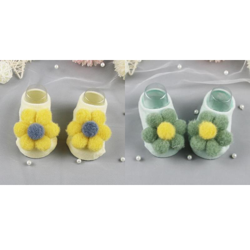 2Pair New Cute Flower Baby Socks
