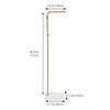 Modern Free Standing Coat Rack with 3 Hooks and  Slate Base, Perfect for Organizing Clothes, Bags, and Accessories in Small