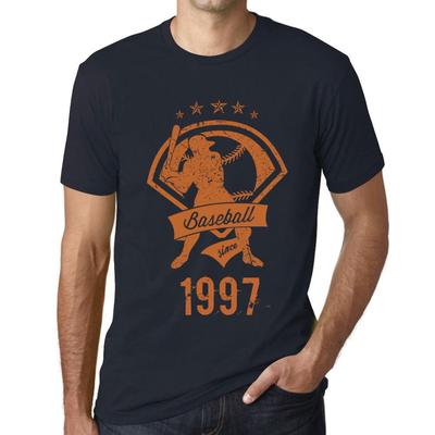 Men's Vintage Tee Shirt Graphic T Shirt Baseball Since 1997 Navy