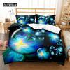 Glass Ball Duvet Cover Set Microfiber Colored Transparent Marbles Bedding Set Childhood Toys for Kid Teen Queen King Quilt Cover