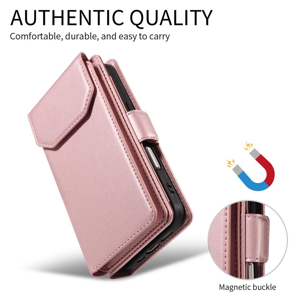 For Google Pixel 8a Case with Multi-Card Holder and Strap PU Leather Phone Cover Stand