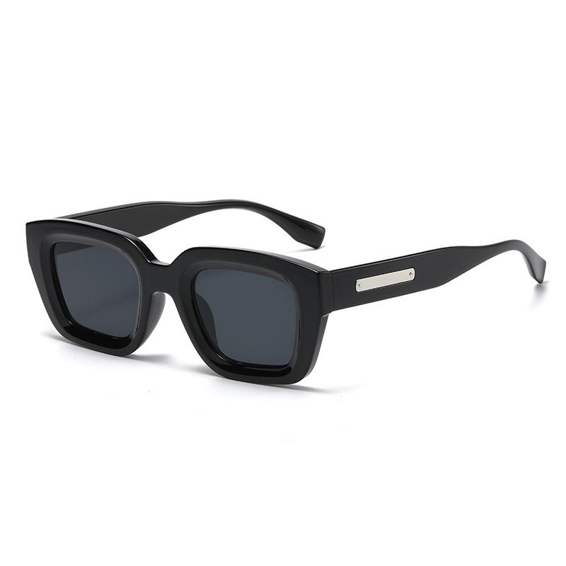 Small Square Box Sun Glasses Personalized Sunglasses Vintage Brown Wear Sunglasses