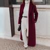 Casual Fashion Warm Comfortable Regular Fit Turn Down Collar Button Pockets Long Sleeve Women Autumn Winter Tweed Coat