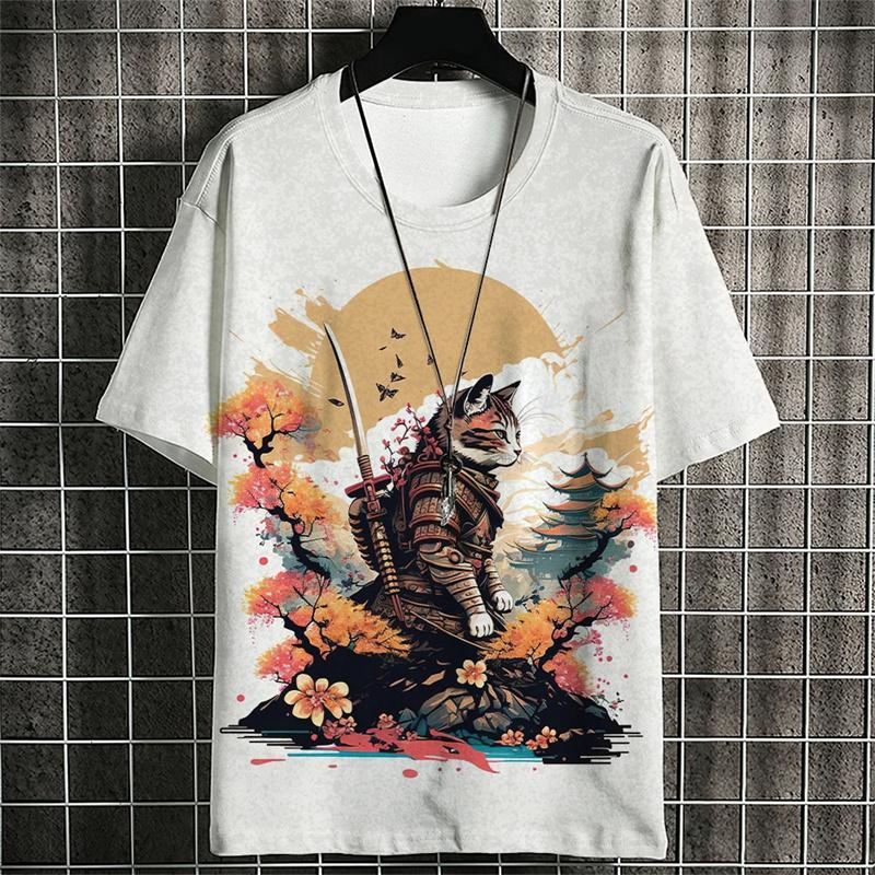 3D printed T-shirt summer short sleeved T-shirt 2XS