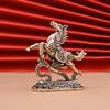 Brass Horse Step On Coins Lucky Statue Feng Shui Desk Ornament Zodiac Animal Figurines Miniatures Pure Copper Crafts Collections