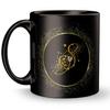 Ceramic Golden Frame With S Alphabet Letter Printed Mug + Keychain,Gift For Love,Birthday,Wife, Husband,  (S Alphabet), 300 ML