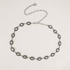 Vintage Metal Hollow Woman Waist Chain With Crystal Buckle For Summer Fashion Accessory