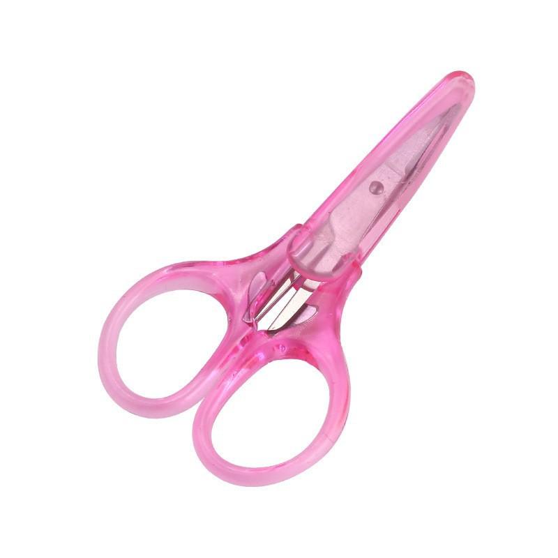Compact Precision Craft Scissors Sharp Stainless Steel Blades with Protective Cap, Scrapbooking & DIY Apparel Sewing Supplies