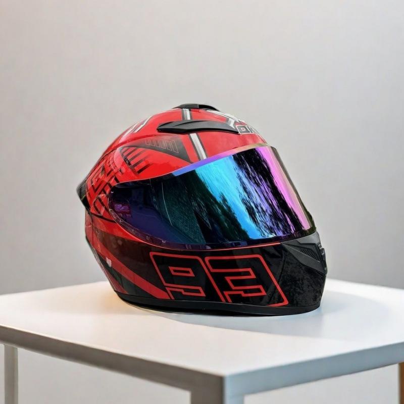 New Locomotive Motorcycle Men's and Women's 3c Full Helmet Motorcycle Personalized Handsome Safety Helmet Winter Windshield Helmet