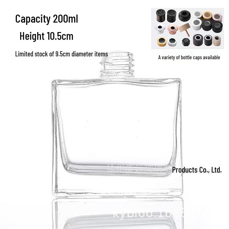 Flat Square Transparent Aroma Diffuser Bottle for Home Decor