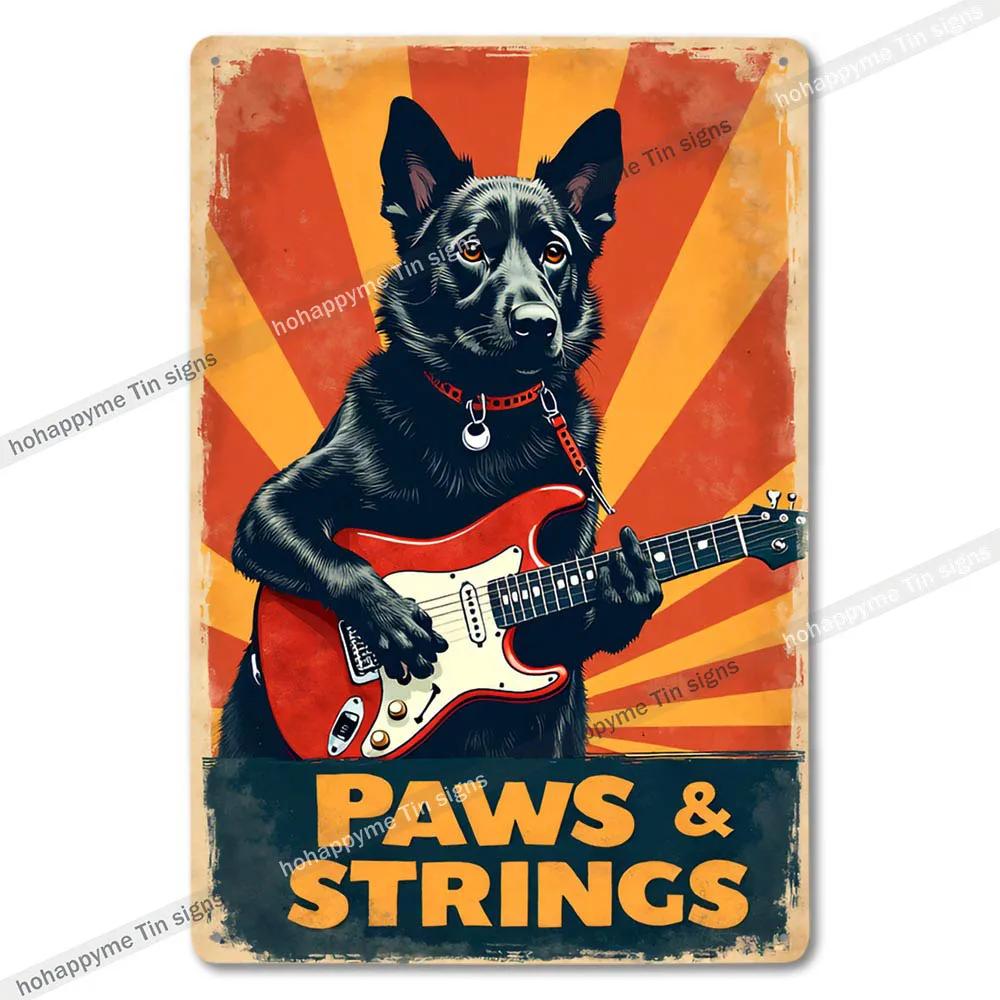 Vintage Cute Dog Themed Metal Tin Sign Retro Funny Puppy Wall Art Decor for Home Pet Shop Man Cave Rustic Iron Painting Plaque