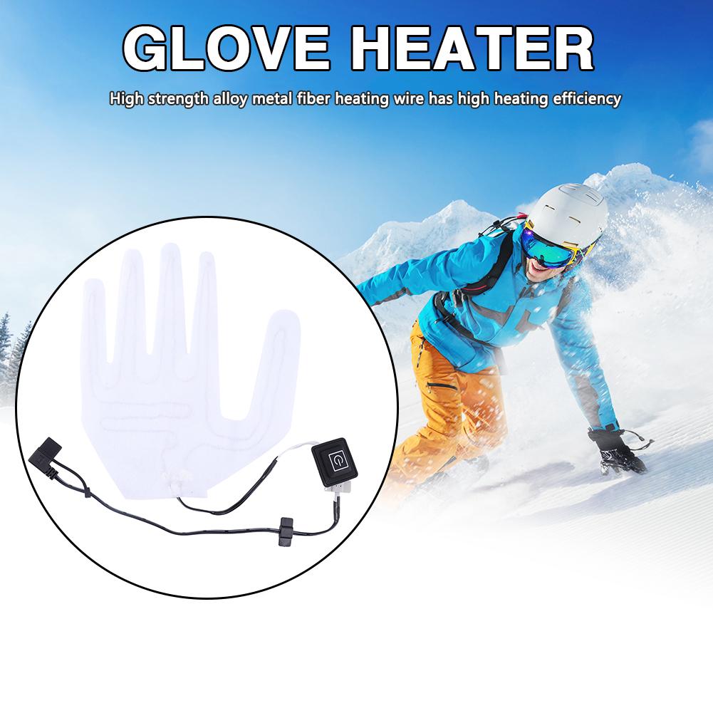 Heating Pad Heated Gloves Pad Xmas Gift USB Heated Gloves Pad Hand Warmer Thermal Glove Heating Sheet for Outdoor Ski Hiking