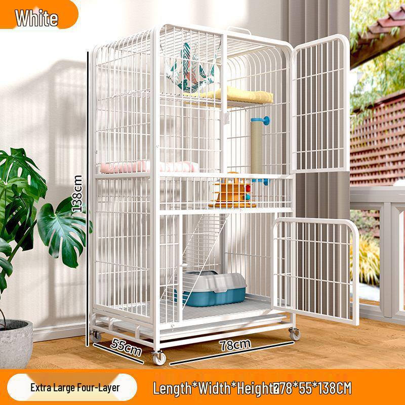 Compact Multi-Layer Indoor Cat Cage and Nest House