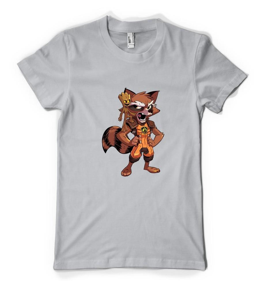 

Rocket Raccoon Groot Rocky Superhero Guardians Personalised Unisex Kids T Shirt 4XL