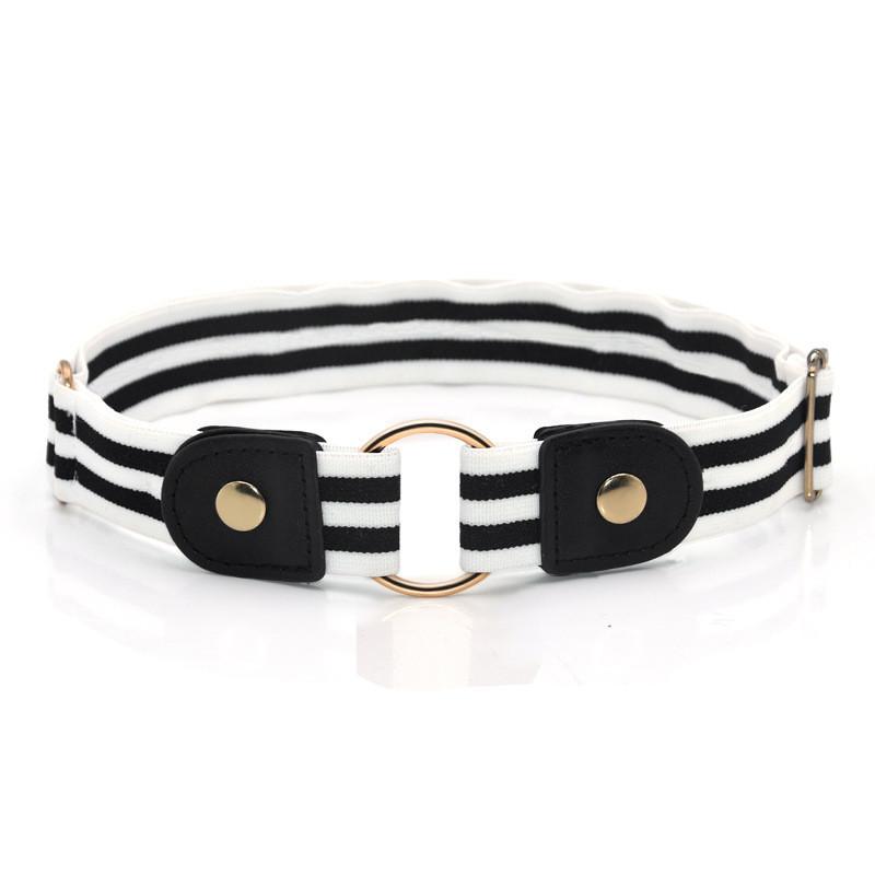 Fashionable Elastic Waist Belt For Women And Men With Metal Buckle For Casual And Office Wear