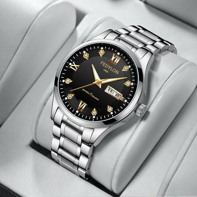 Nicht-mechanische Uhr mit Diamantenbesatz Leuchtende Vollautomatische Quarzuhr Wasserdichte Vergoldete Uhr
