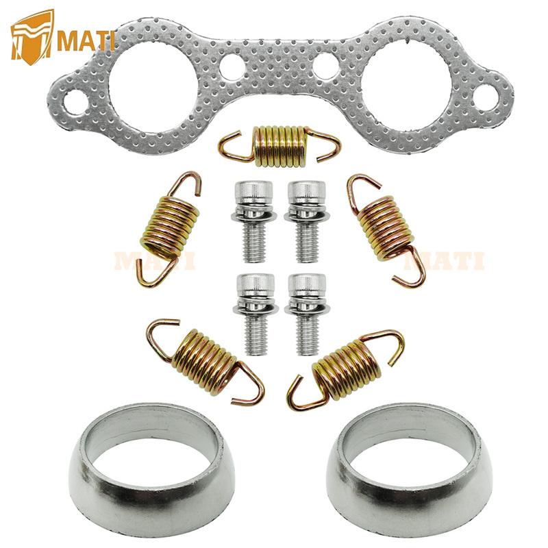 Exhaust Muffler Gasket Seal Spring Rebuild Kit for Polaris Sportsman 600 700 800 MV7 2002-2006 Frontier 2002-2005 5811511