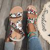 Women's Flat Roman Sandals, Cross Strap Soft Sole Beach Shoes, Plus Size Casual Student Summer Sandals