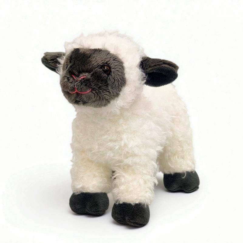 Adorable White Sheep Plush Toy - Standing & Lying Poses - Perfect for Children's Gifts & Desktop Decor