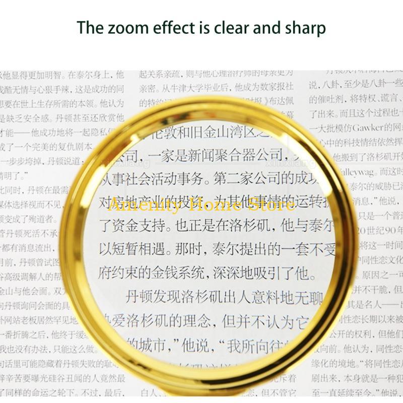 F26C Handheld Magnifier Reading Magnifier Loupe Glasses 5X7X8X10X with Dragon Design