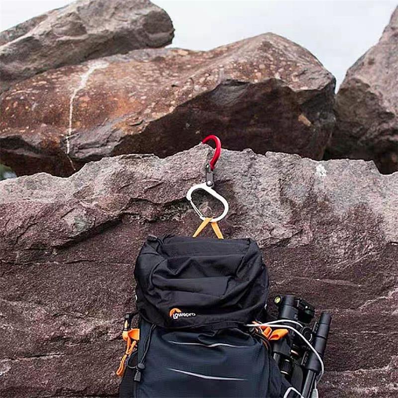 Aluminum Alloy D-Shaped Multifunctional Carabiner with 360° Rotating Hook for Outdoor Use