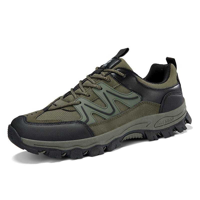 

Brand Outdoor Men s Shoes Genuine Leather Quality Breathable Retro Off-road Waterproof Casual Hiking 42