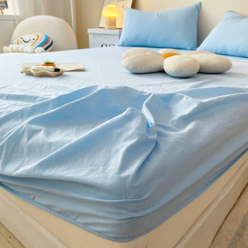 

1Pcs Sheet Pastoral Flower Fitted Sheet Non Slip Bedspread Washable Cotton With Elastic Band Mattress Cover (No Pillowcase) Sheet 120x200cm 1pcs
