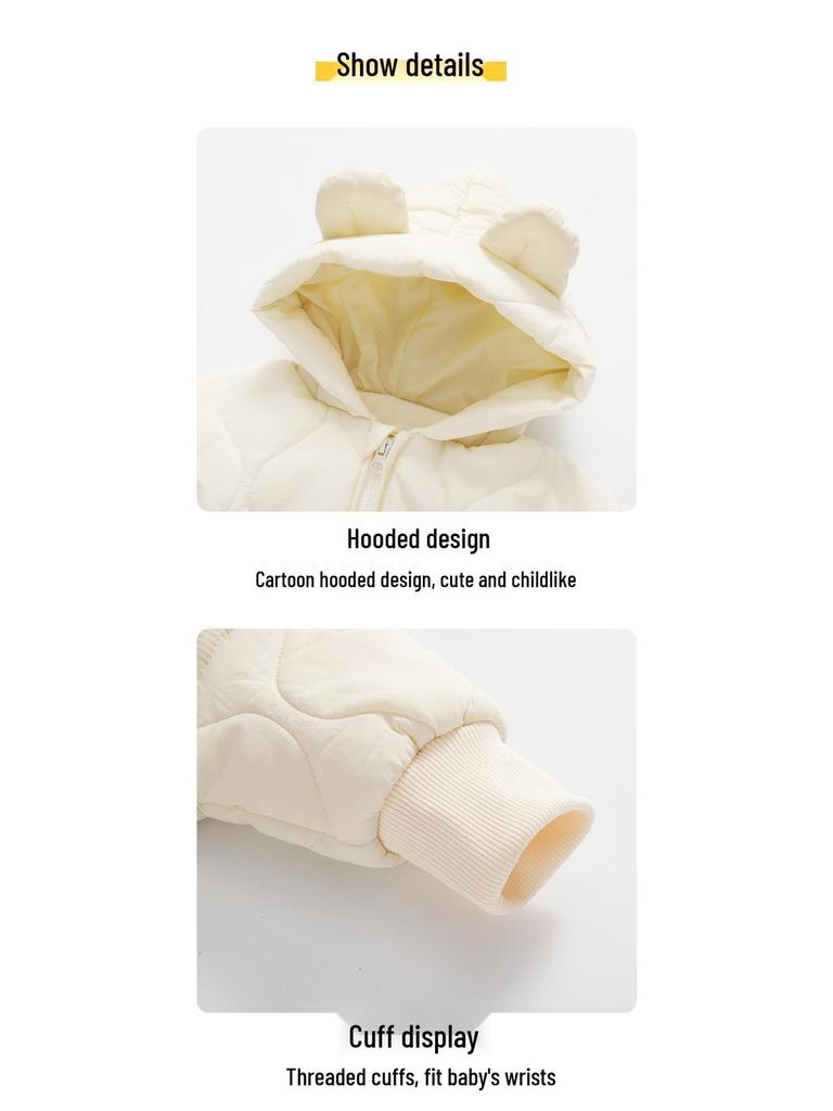 Baby Winter Jumpsuit: Warm Fleece-Lined Outerwear for Boys & Girls
