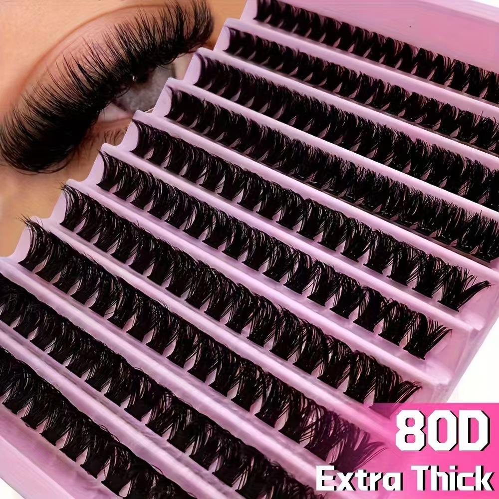 30P40P Hot Melt Multi-Haired False Eyelashes Segmented Self-Grafting Dense Natural Stage Flat False Eyelashes Soft Hair