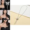 Stylish Butterfly Pull Necklace For Women In Luxurious Titanium Steel Design