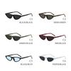 Ladies glasses, small frame triangle fashion sunglasses, metal hinges