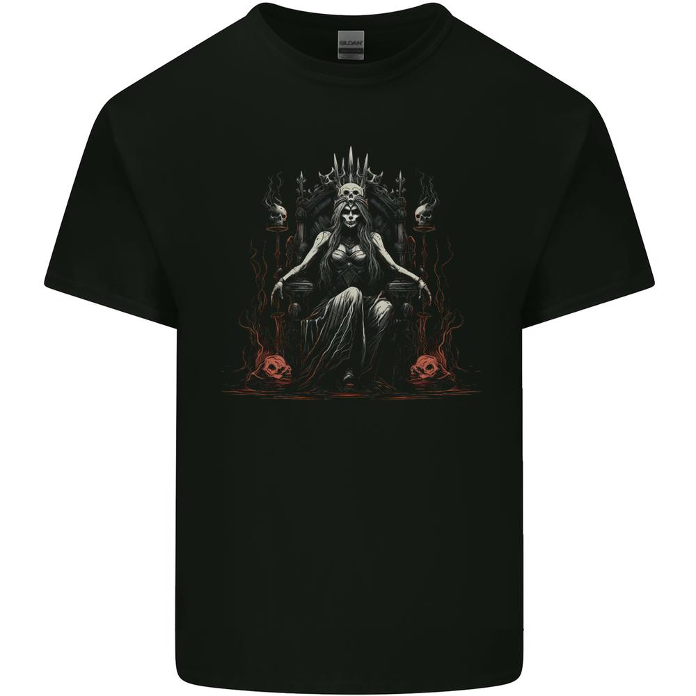 Queen Witch Fantasy Halloween Skulls Demon Kids T-shirt Boys Girls XXXXL