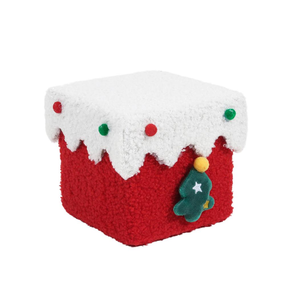 Household Xmas Children's Bombonera Christmas Eve Lint Christmas Gift Box Present Ribbon Xmas  Eve Gift Box