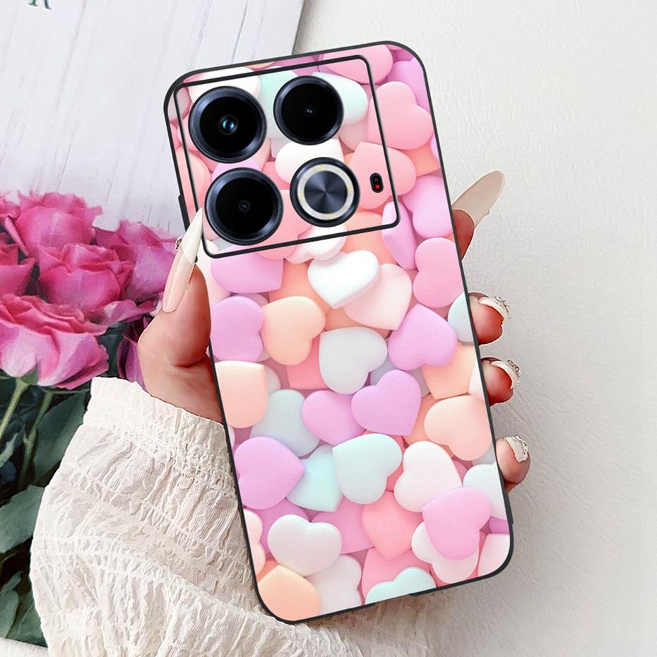 Cute Painting Phone Case For Infinix Note 40 40Pro Pro+ Soft Silicone TPU Back Cover For Infinix Note40 Pro Plus Cases Bumpers