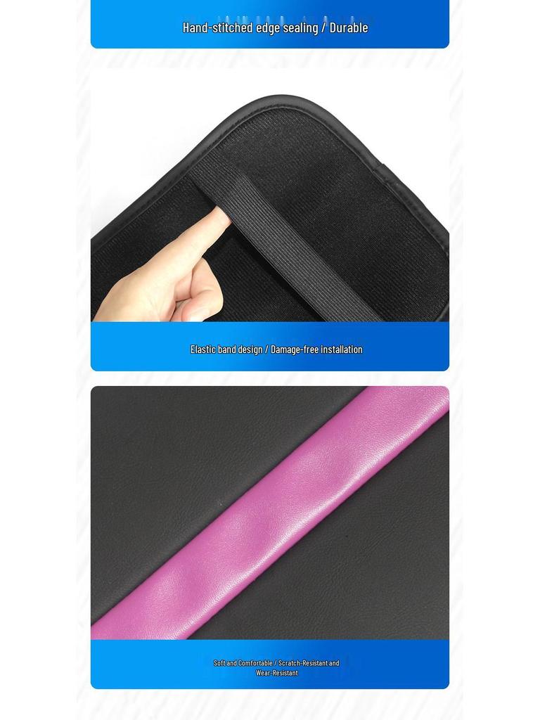 Universal Non-Slip Black Car Armrest Pad - Wear-Resistant Interior Accessory