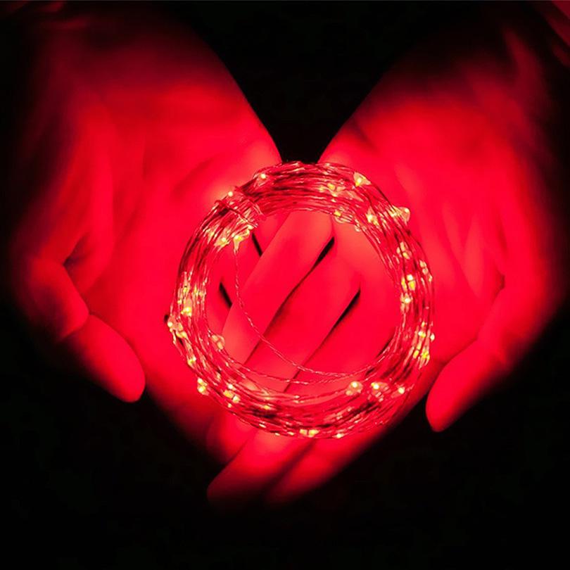 

10X 2M 20 светодиодных гирлянд гирлянд на батарейках красный микрозвездный свет