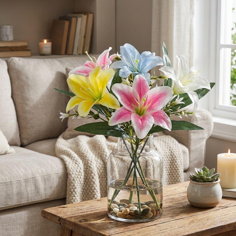 Real Touch Simulated Flower Handmade Silk Fake Bouquets Artificial Flower Branch  Window Display