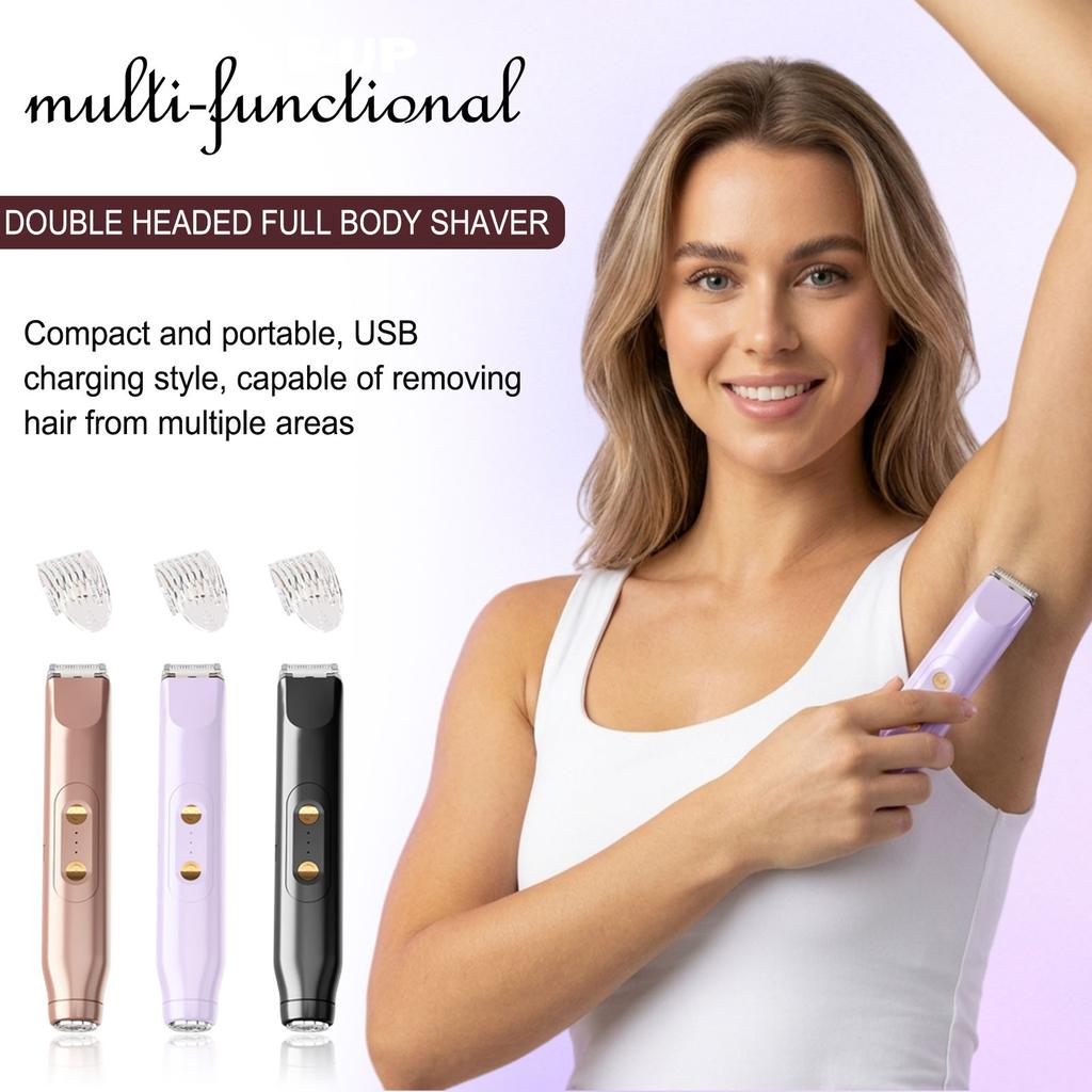 Women's Bikini Rechargeable Electric Shaver For Body And Facial Hair Removal Trimming Of Pubic Hair, Face, Armpits, And Legs