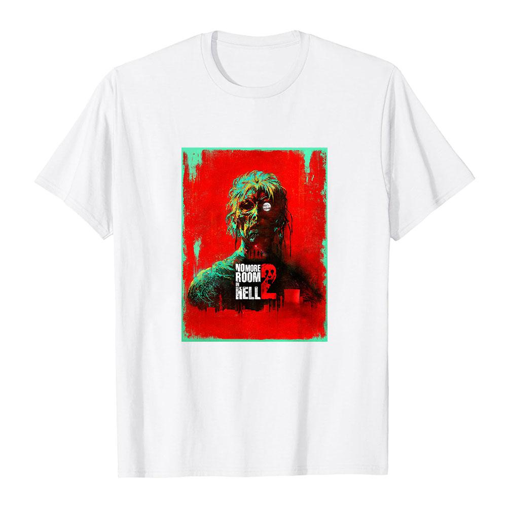 No More Room In Hell 2 T-shirt Unisex Horror Zombie Graphic TShirt Men Women Crew Neck Short Sleeve Tee Retro Poster Print Merch