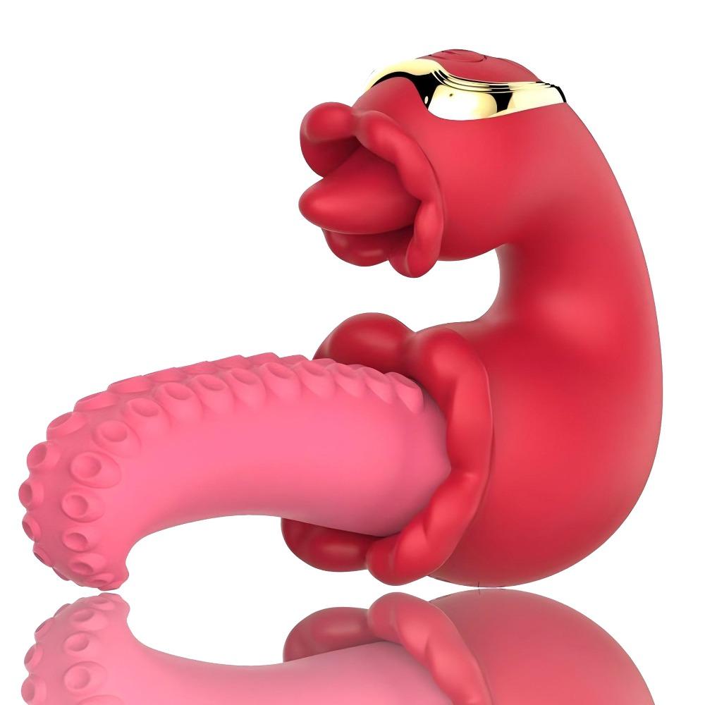 Tongue Licking Vibrator for Women G Spot Dildo Vibrating Masturbator Realistic Silicone Waterproof Adult Sex Toys