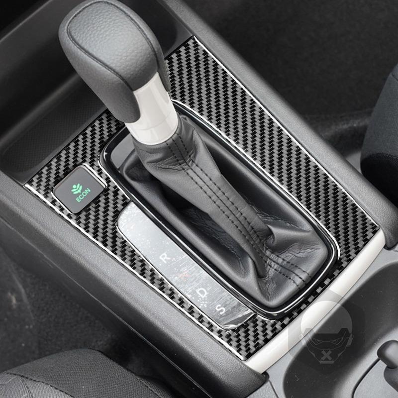 Real Carbon Fiber Car Accessories Gear Shift Panel Decorative Trim Cover Soft Sticker For Honda Fit /Jazz GR9  2024 2025