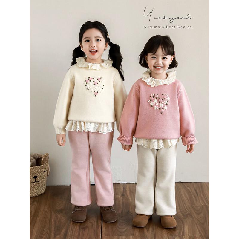 YouYou Girl's Romantic Crochet Knit Sweater