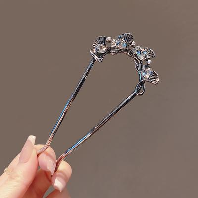 Apricot Leaf Double-branch Hairpin