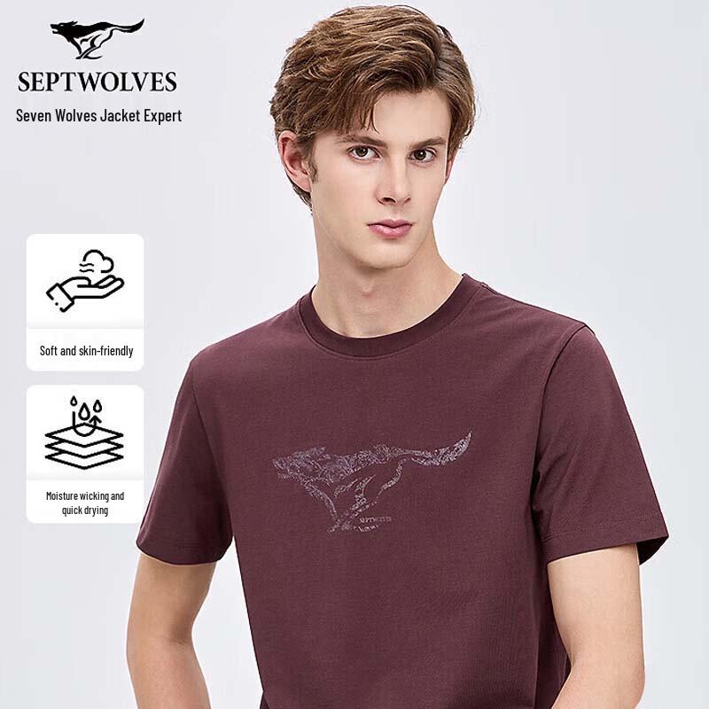 SEPTWOLVES Men s Moisture-Wicking Quick-Dry Round Neck T-Shirt M