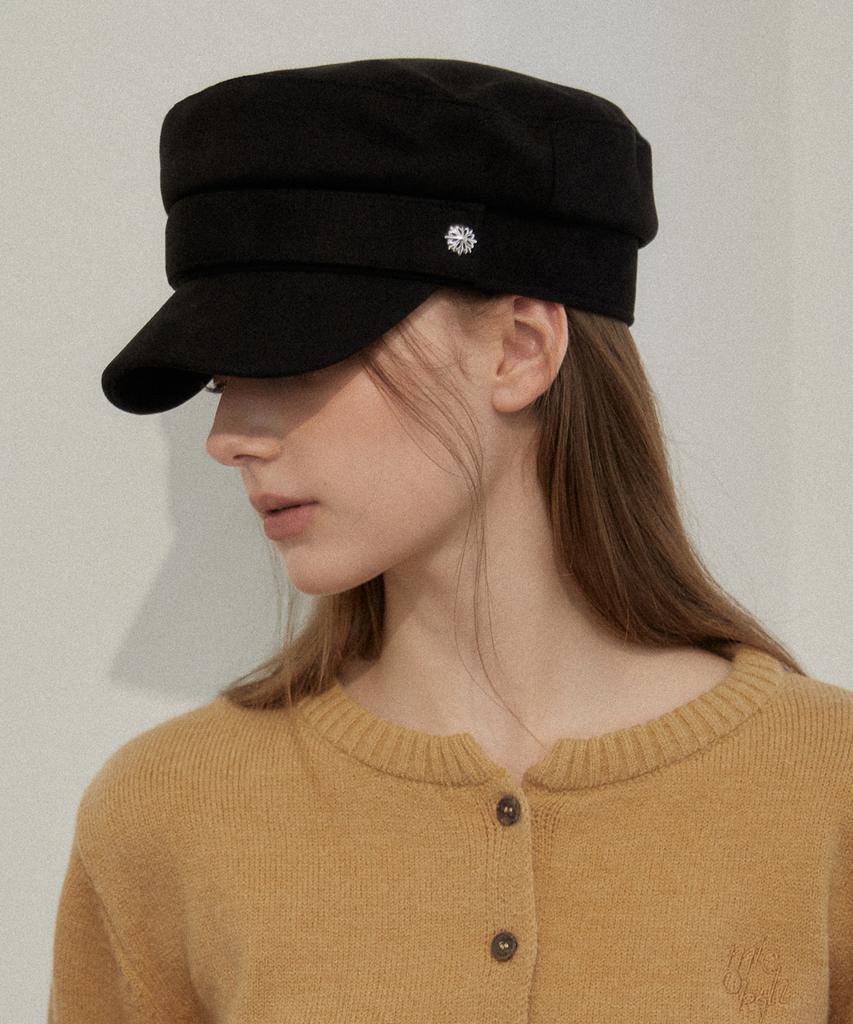 Tatiana Classic Button Suede Sailor Cap Ht8150 2 Colors