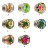 Decorative Ball Door Knob Featuring Nature Inspired Pattern Rustproof Comfortable Handle Simple Maintenance