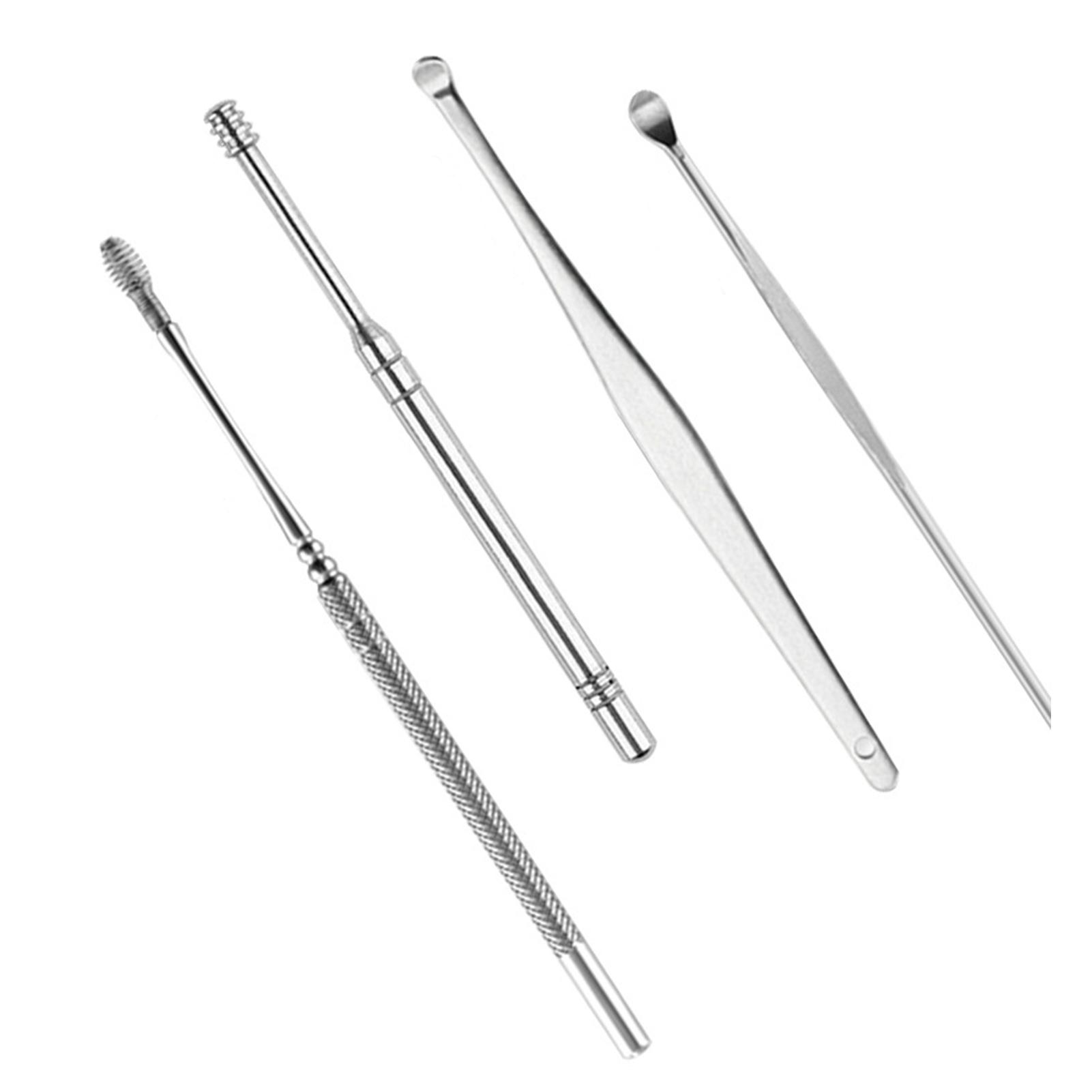 

Набор инструментов для удаления ушной серы из нержавеющей стали, набор инструментов для чистки ушей с щеткой, материал: щетка для чистки5