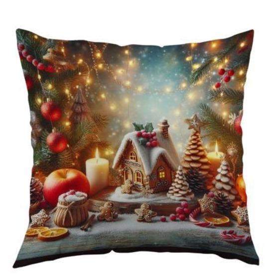 2D Printed Christmas Pillowcase New Holiday Decoration Living Room Sofa Bedroom Cushion Printed Pillowcase