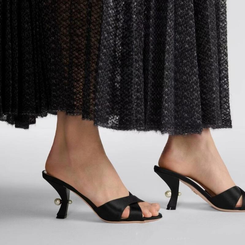 Fashion Brand New Pearl Strange Style Roman Sandals European American Summer Fashion Shows Sexy 6.5cm High Heel Women's Shoes Size 45
